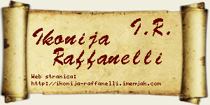 Ikonija Raffanelli vizit kartica